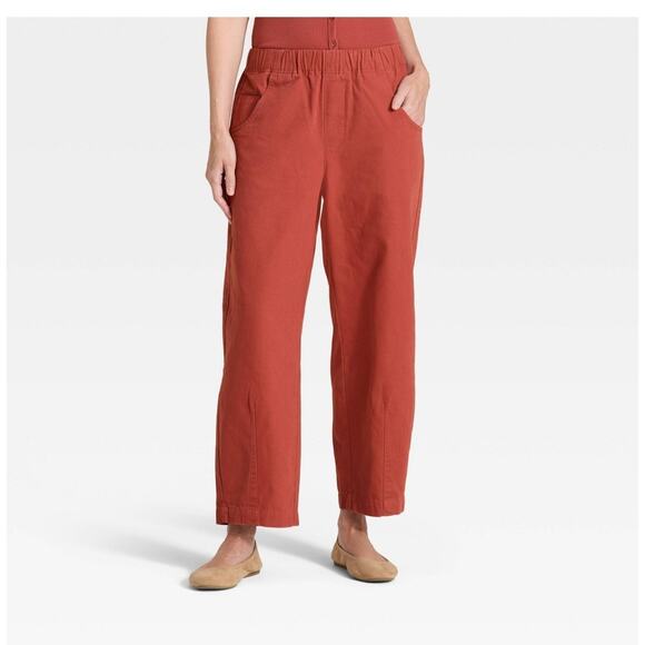 Women's Mid-Rise Barrel Leg Pull-On Pants - Universal Thread Size XL - Picture 1 of 9